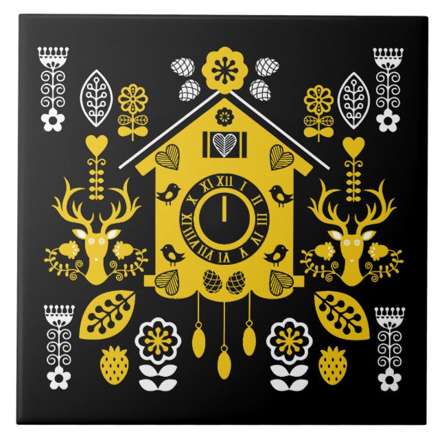 Azulejo De Cerâmica Bauernmalerei Folk Art (Frente)