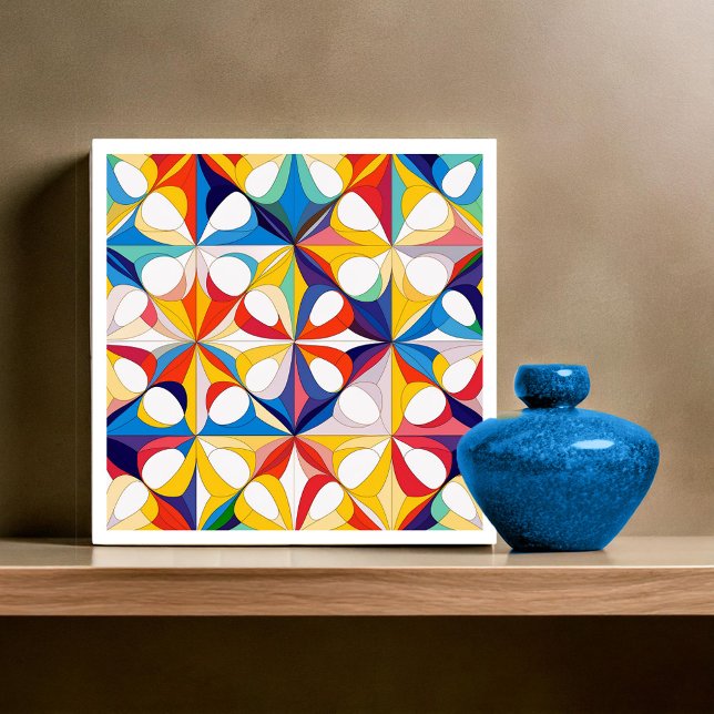 Azulejo De Cerâmica Bauhaus Geométrico Abstrato Pattern#3 ID1068 (Criador carregado)