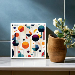 Azulejo De Cerâmica Bauhaus Geométrico Abstrato Pattern#5 ID1068