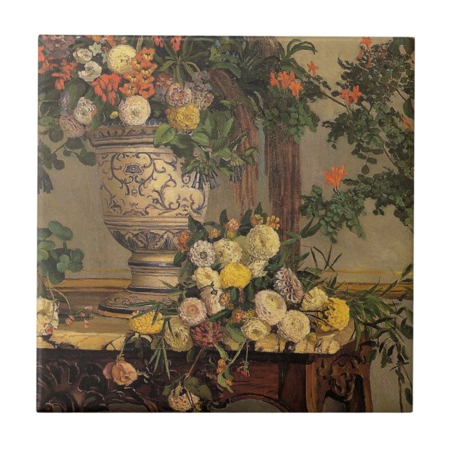 Azulejo De Cerâmica Bazille - Flores (Frente)