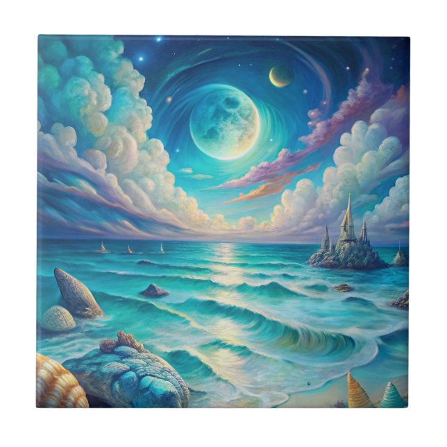 Azulejo De Cerâmica Beach Scene  (Frente)