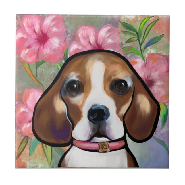 Azulejo De Cerâmica Beagle           (Frente)