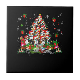 Azulejo De Cerâmica Beagle Natal Camisetas Divertidas Beagle Árvore de