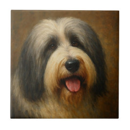 Azulejo De Cerâmica Bearded Collie