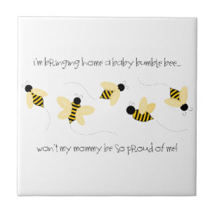 Azulejo De Cerâmica Bebê Bumble Bee