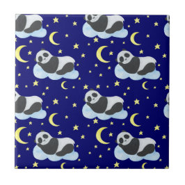 Azulejo De Cerâmica Bebê Dormindo Panda