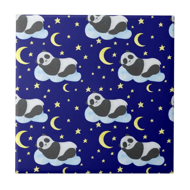 Azulejo De Cerâmica Bebê Dormindo Panda (Frente)