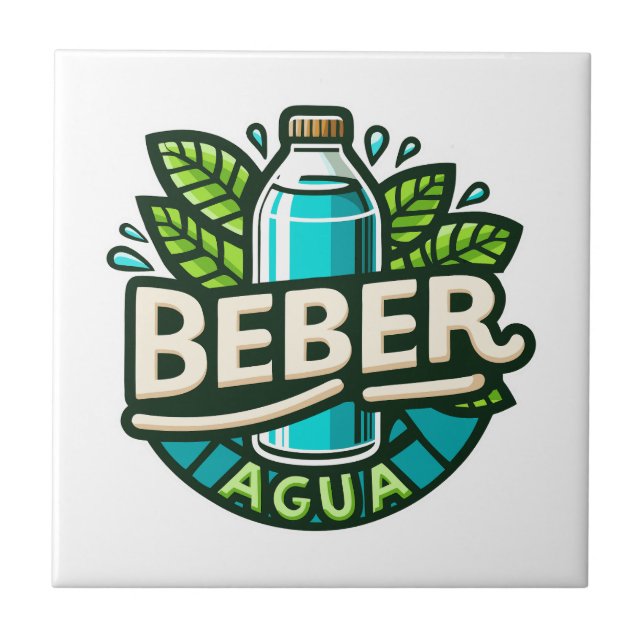 Azulejo De Cerâmica Beber agua (Frente)