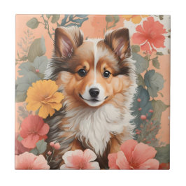 Azulejo De Cerâmica Bebês-Cons | Cachorro de abelha Shetland