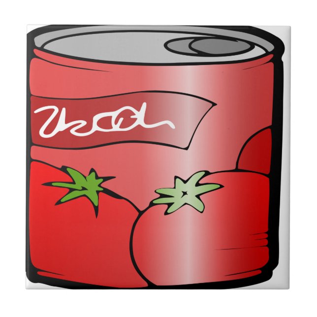 Azulejo De Cerâmica bebida pode beber suco tomate (Frente)