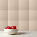 Azulejo De Cerâmica bege Palomino de cor sólida<br><div class="desc">Design de cor sólida do palomino.</div>
