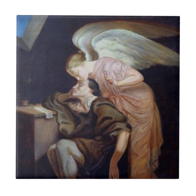 Azulejo De Cerâmica Beijo da Musa, Paul Cezanne (Frente)