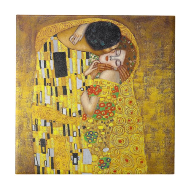Azulejo De Cerâmica  Beijo - Gustav Klimt   (Frente)