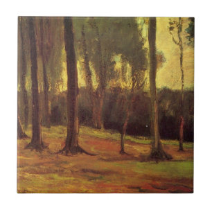 Azulejo De Cerâmica Beira de um Bosque de Vincent van Gogh