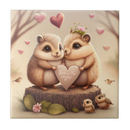 Azulejo De Cerâmica Bela caricatura de ursos