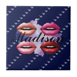 Azulejo De Cerâmica Bela Lábios Estilo Girly Personalizada
