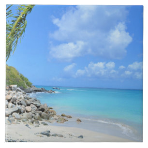 Azulejo De Cerâmica Bela Praia Tropical Turquesa