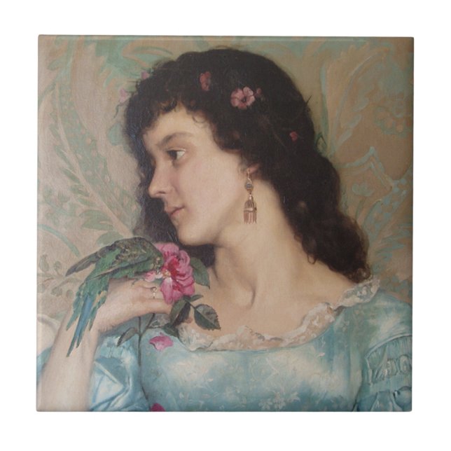 AZULEJO DE CERÂMICA  BELEZA  (Frente)