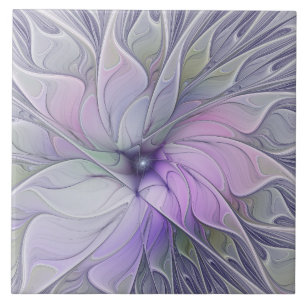 Azulejo De Cerâmica Beleza Deslumbrante Arte Fractal Abstrata Moderna 