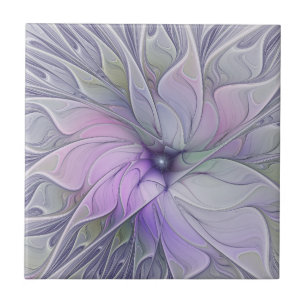 Azulejo De Cerâmica Beleza Deslumbrante Arte Fractal Abstrata Moderna 