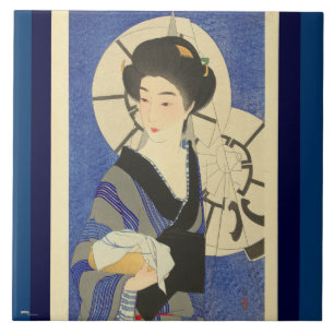 Azulejo De Cerâmica Beleza japonesa no Bathouse