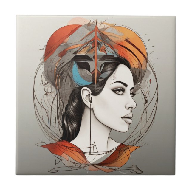 Azulejo De Cerâmica beleza revelada (Frente)