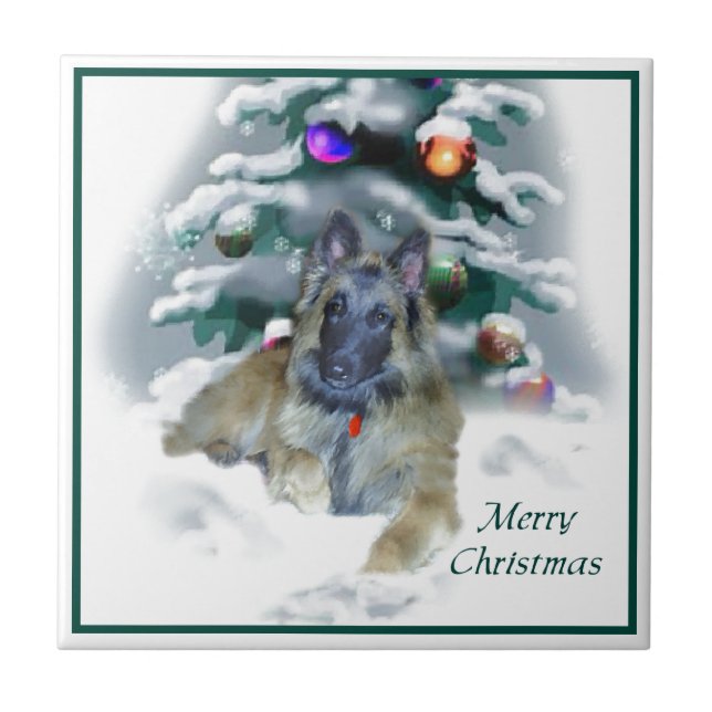 Azulejo De Cerâmica Belga Tervuren Natal (Frente)
