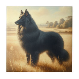 Azulejo De Cerâmica Belgian Sheepdog