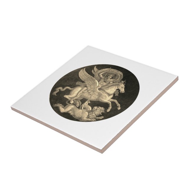 Azulejo De Cerâmica Bellerophon on Pegasus (Lateral)