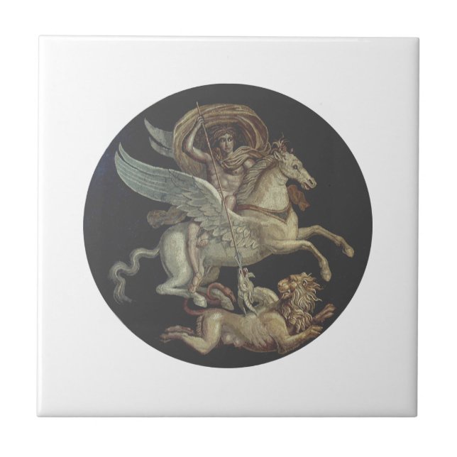 Azulejo De Cerâmica Bellerophon on Pegasus (Frente)
