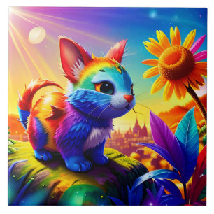 Azulejo De Cerâmica Belo Animal Três