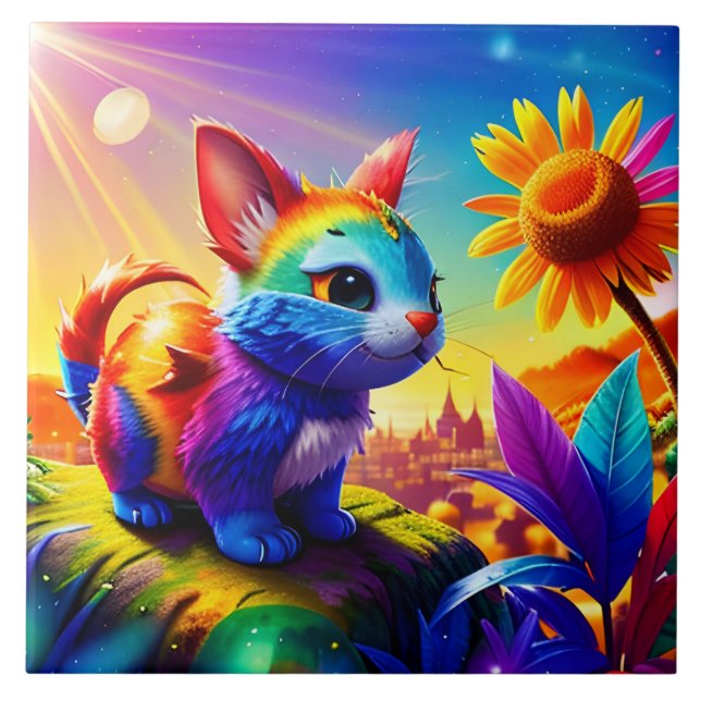 Azulejo De Cerâmica Belo Animal Três (Frente)