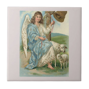 Azulejo De Cerâmica Belo Anjo E Ouro Bell