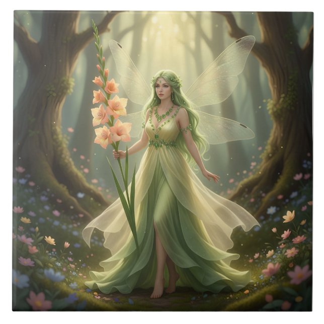 Azulejo De Cerâmica Belo August Peridot Fairy (Frente)