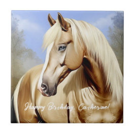 Azulejo De Cerâmica Belo Cavalo Palomino