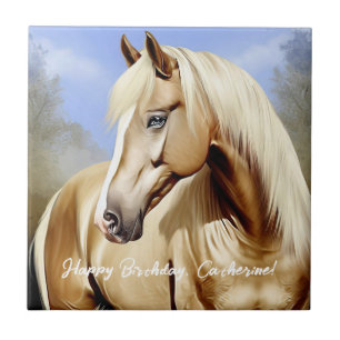 Azulejo De Cerâmica Belo Cavalo Palomino