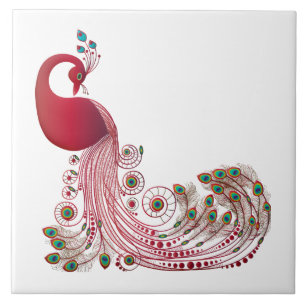 Azulejo De Cerâmica Belo Design de Peacock