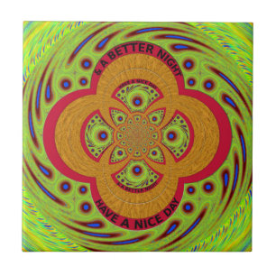 Azulejo De Cerâmica Belo Design do Padrão Africano Mandala