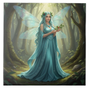 Azulejo De Cerâmica Belo Dezembro Turquoise Fairy