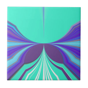 Azulejo De Cerâmica Belo e espantoso Design de padrão ciano roxo