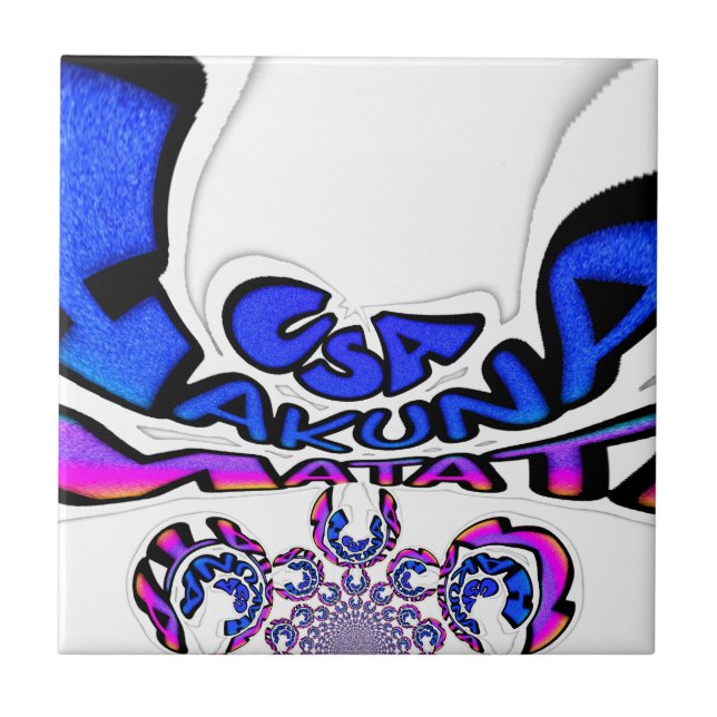 Azulejo De Cerâmica Belo e impressionante texto divertido dos EUA, pad (Frente)