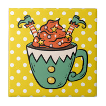 Belo Feitiço Colorido Retro Divertido Amarelo