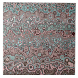 Azulejo De Cerâmica Belo padrão marrom rosa azul turquesa M2 