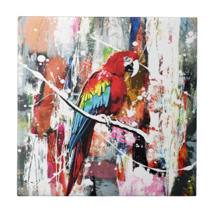 Azulejo De Cerâmica Belo papagaio