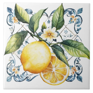 Azulejo De Cerâmica Belo Rústico Mediterrâneo Toscana Limão