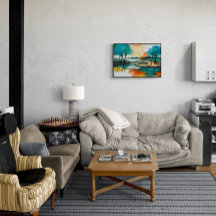 Belo Trabalho de arte de Paisagem Vibrante