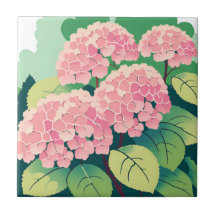 Belos Arbustos de Hortênsia Rosa