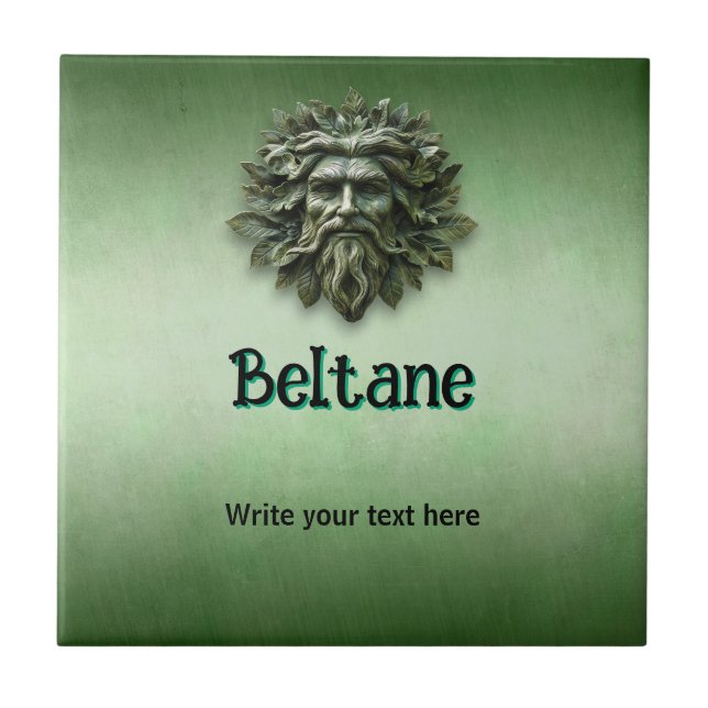 Azulejo de cerâmica Beltane personalizável (Frente)