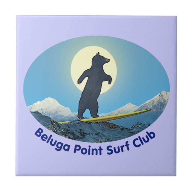 Azulejo De Cerâmica Beluga Point Surf Club (Frente)