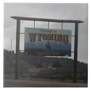 Azulejo De Cerâmica Bem-vindo ao Wyoming